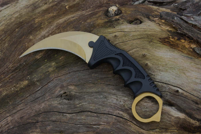 Csgo Karambit Combat Knife Fixed Blade Hawkbill Neck Doppler
