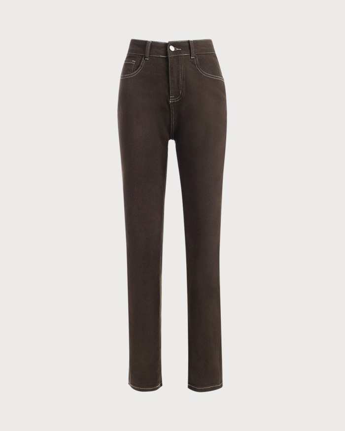 The Solid High Waisted Skinny Jeans