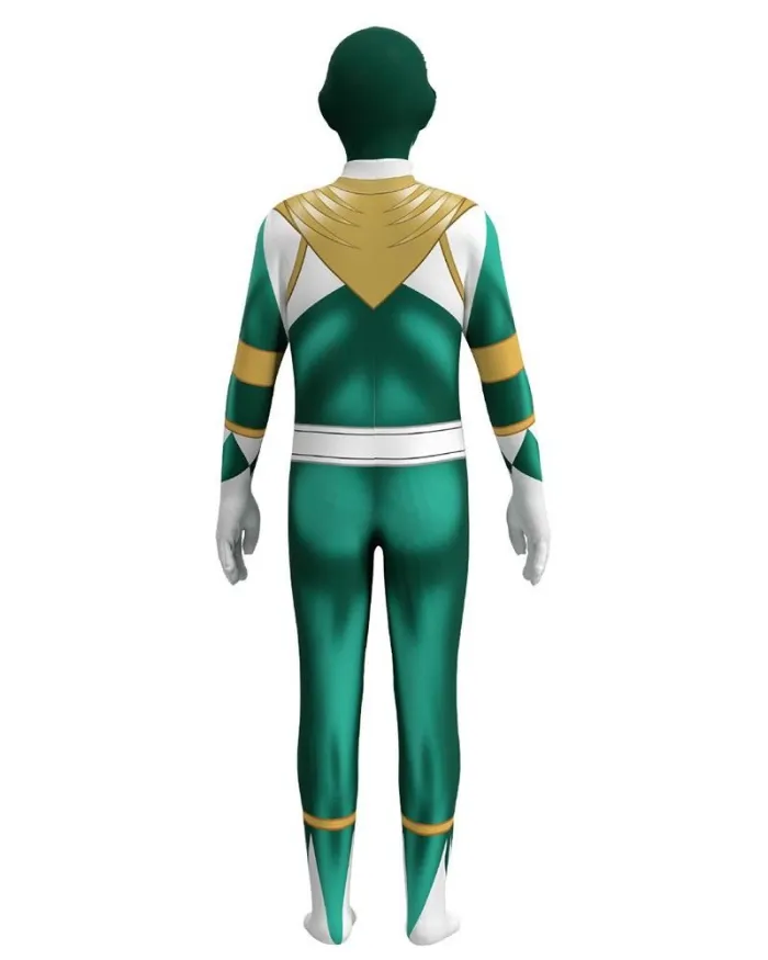 Boys Tommy Oliver Green Mighty Morphin Power Ranger Halloween Costume