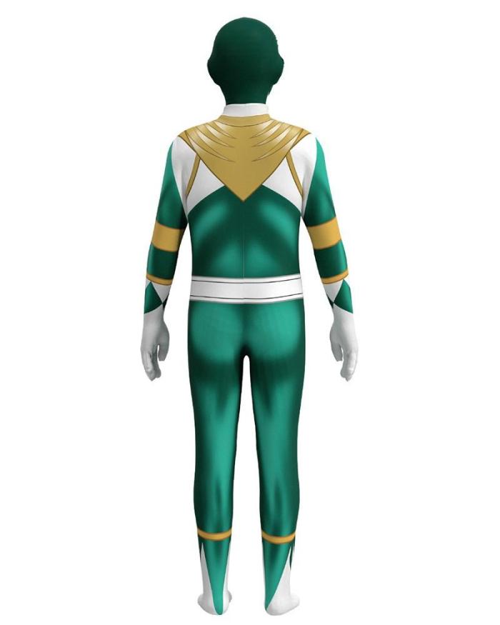 Boys Tommy Oliver Green Mighty Morphin Power Ranger Halloween Costume