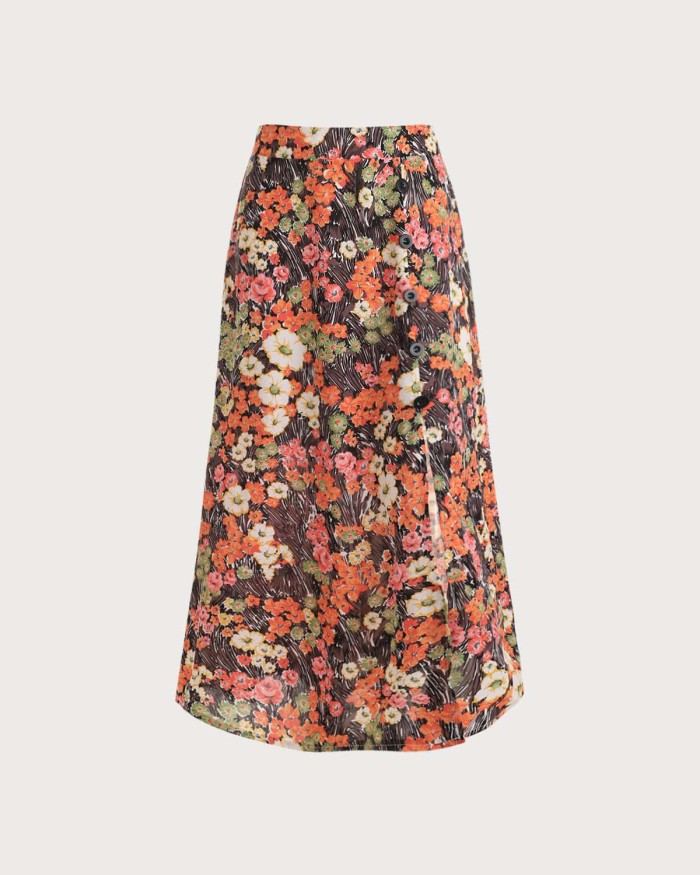 The Liberty Elasticized-Waist Midi Skirt