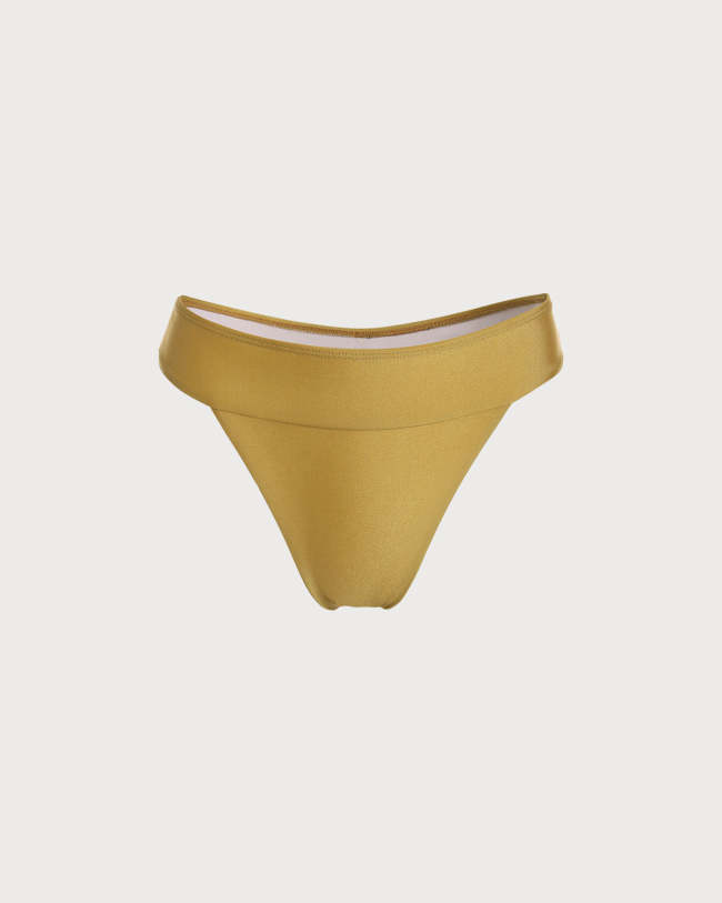 The Yellow Middle Waist Bikini Bottom
