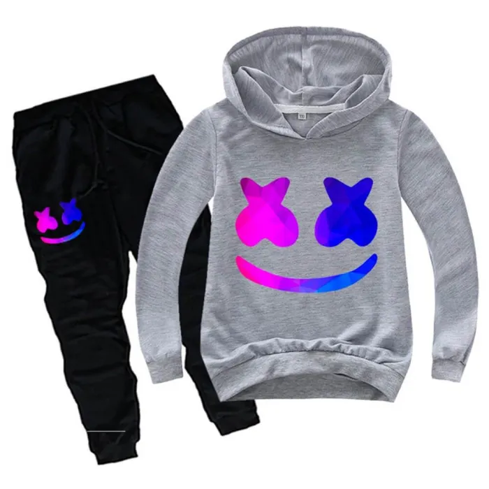 Dj Marshmello Ombre Print Girls Boys Hoodie N Sweatpants Child Suit
