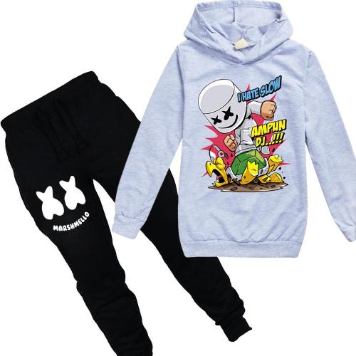 Boys Girls Ampun Dj Marshmello Cotton Hoodie And Sweatpants Child Suit