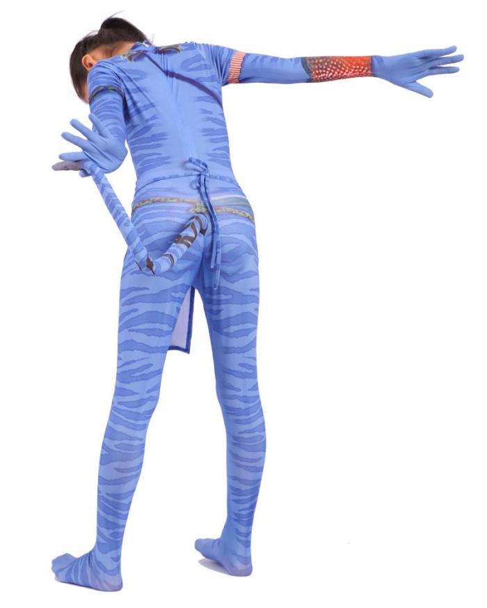 Avatar Girls Neytiri Cosplay School Play Bodysuit Kids Costume