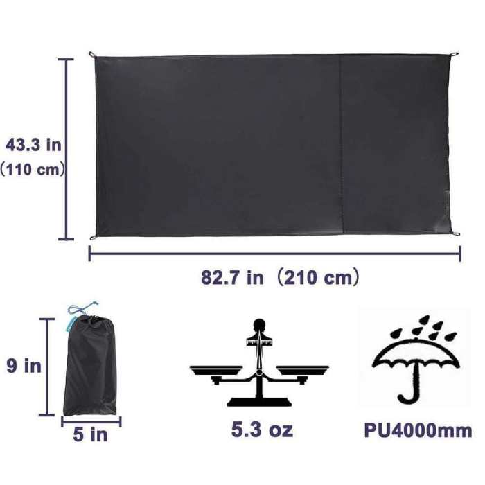 Ultralight Tent Footprint For 1 / 2 Person Camping Tent