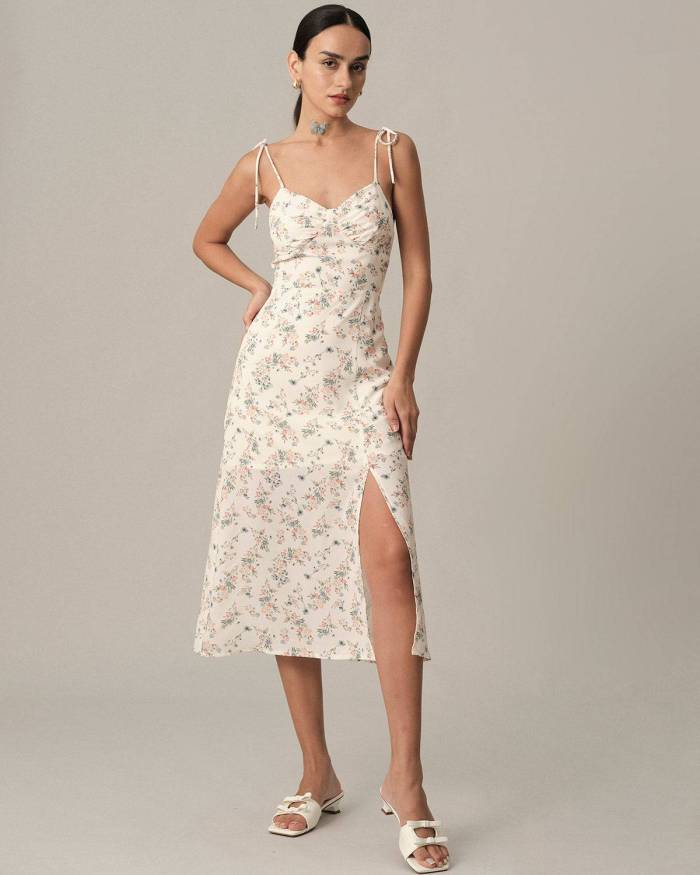 The Tie Strap Floral Cami Dress