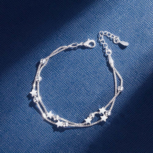 Double Layered Stars Beads  Bracelet