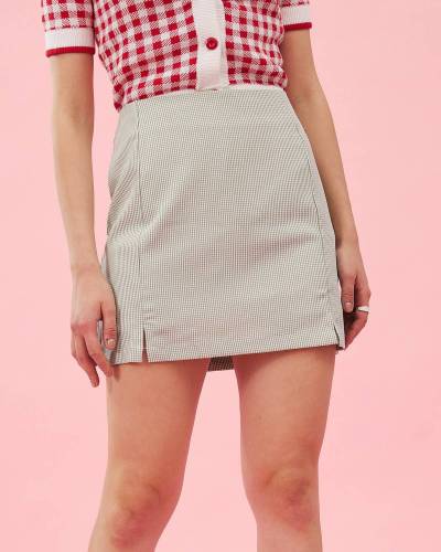 The Plaid Fitted Mini Skirt