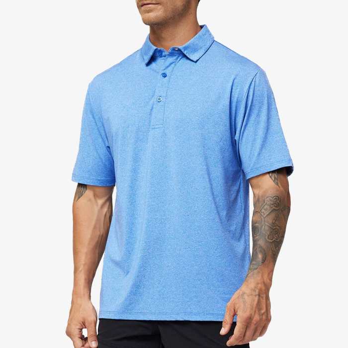 Men Golf Polo Shirt Quick Dry Sun Protection Polo Shirts