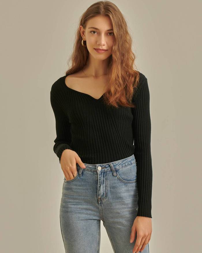 The Basic Teardrop Ribbed Top