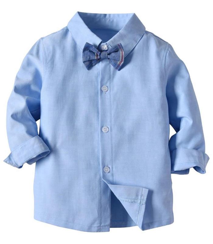Boys Outfit Set Cotton Shirt Bow Tie Red Checked Waistcoat And Pants