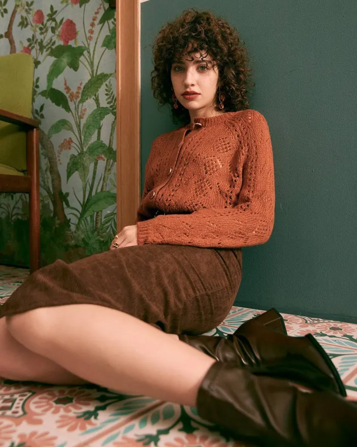 The Cutout Raglan-Sleeve Cardigan