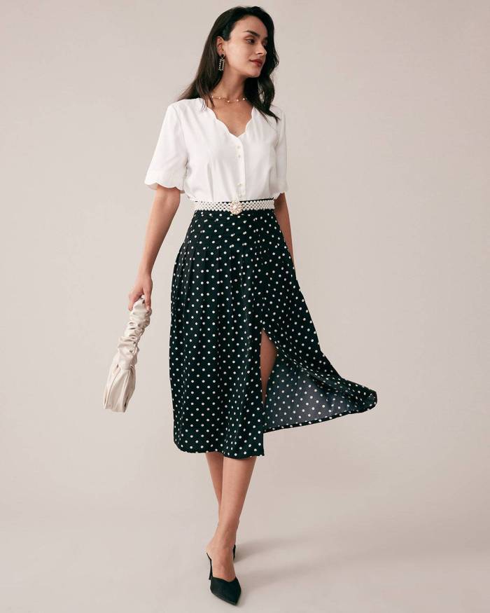 The Polka Dots A-Line Skirt