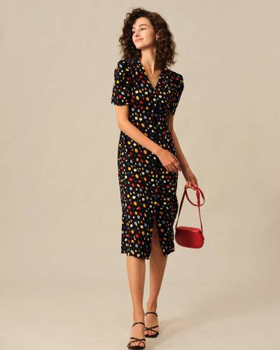 The Polka Dot Button-Up Midi Dress
