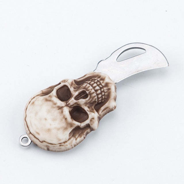 Skull Knife Stainless Steel Folding Knife Necklace