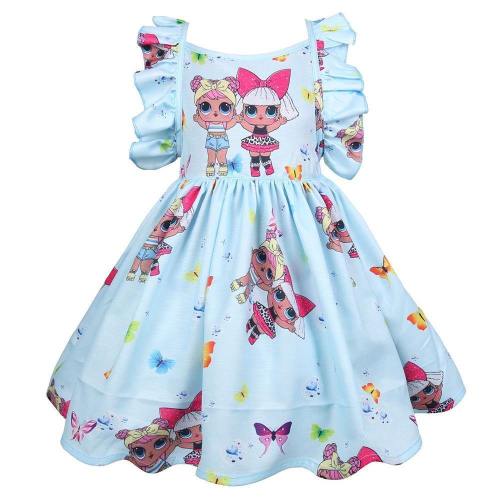 Dawn Diva Surprise 3-7 Years Little Girls Ruffle Skater Dress