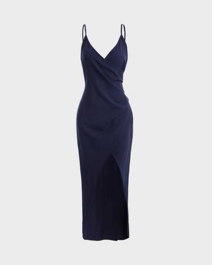 The Ruched Slit Bodycon Maxi Dress