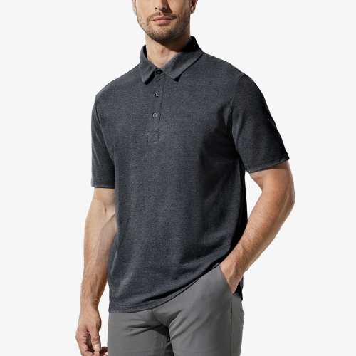 Men Short Sleeve Polo Shirts Ultra-Soft Cotton Golf Shirts