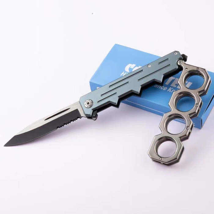 Separately Knuckles Folding Knife Out Door Camping Self-Defense Knife