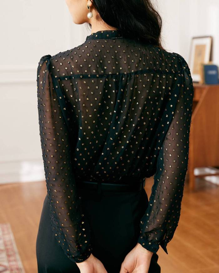 The Black See Through Double Layers Shirt