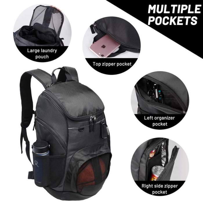 Basketball Backpack Large Sports Bag With Laptop Compartment