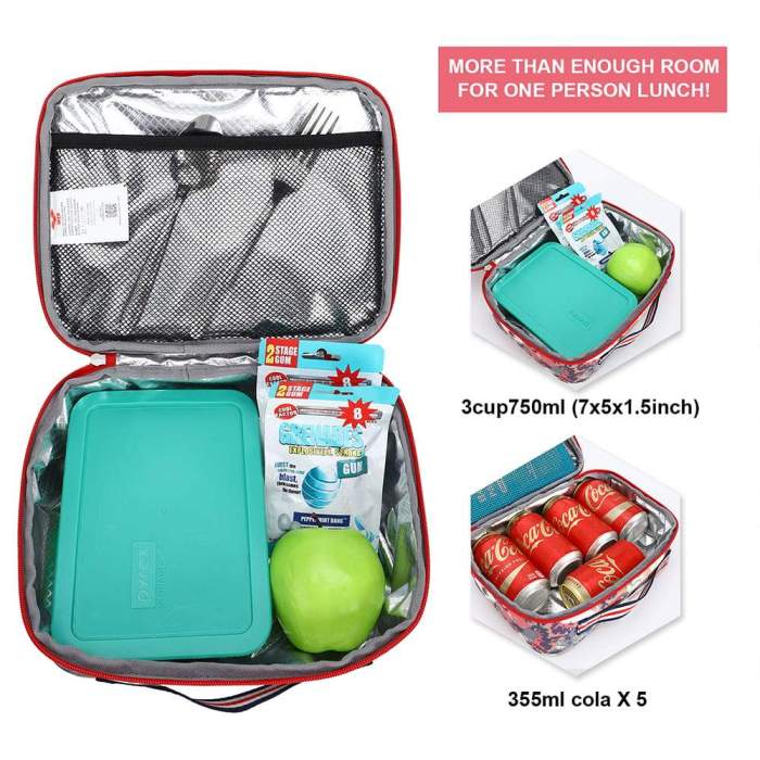 Portable Kids Lunch Bag Insulated Small Cooler Bag