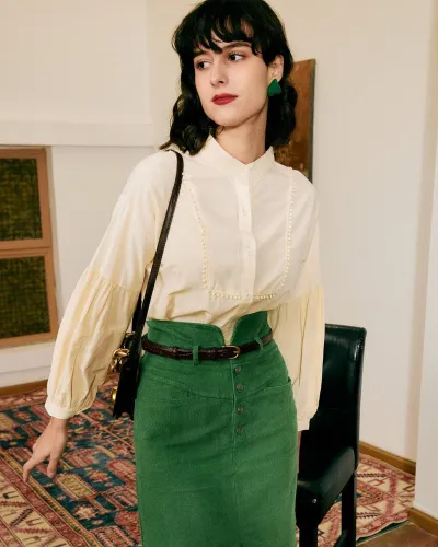 The Vintage Spliced Blouse