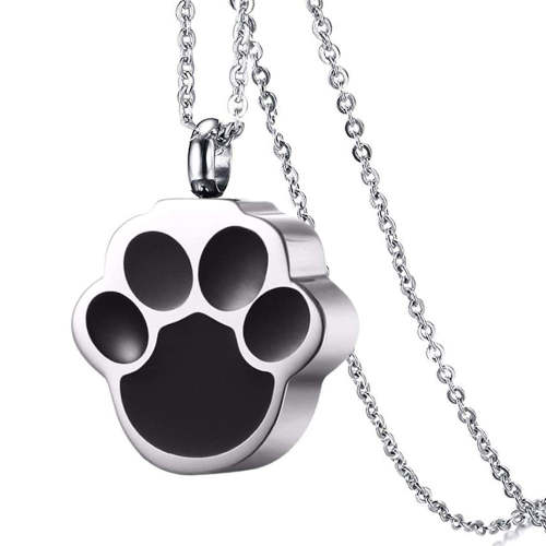 Pet Foot Rint  Ash Urn Cremation Pendant Necklace