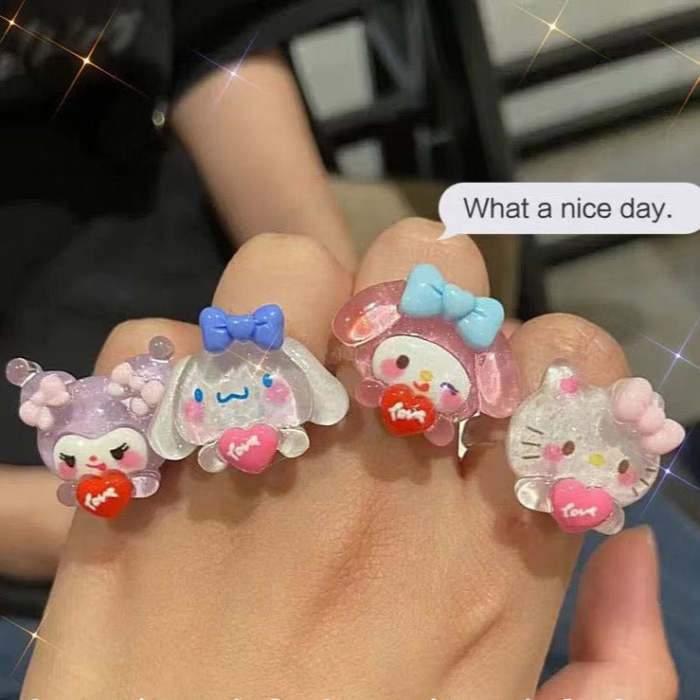 Sanrio Jelly Rings For Best Friend Hello Kitty Rings