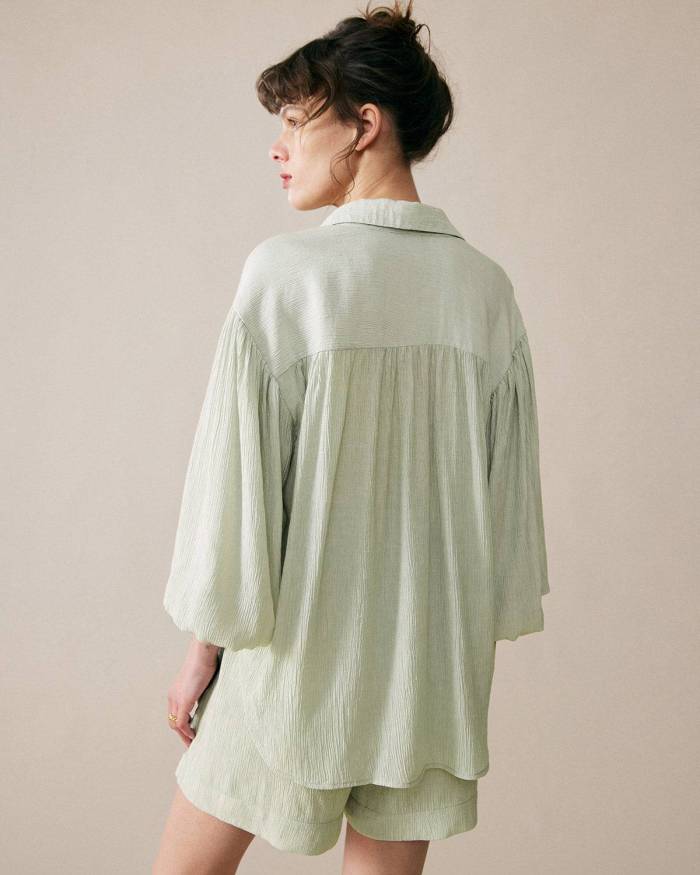 The Solid Textured Loose Shirts