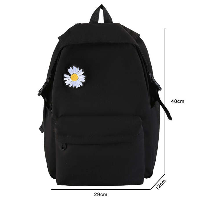 Young Girl School Bags With Chrysanthemum Decoration