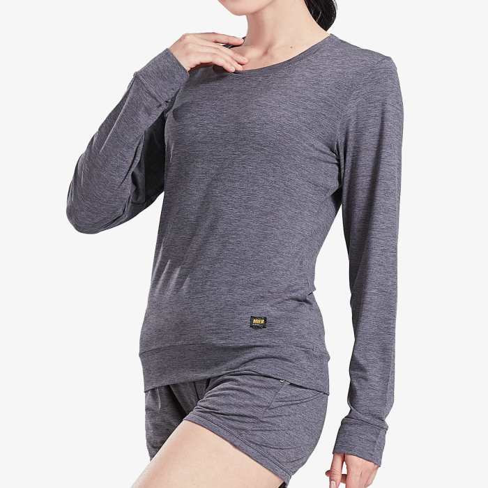 Women Ultra Soft Long Sleeve T-Shirts Stretch Athletic Crew Neck Tees