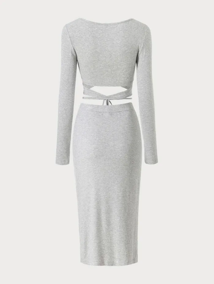 The Midriff Flossing Split Skirt Set