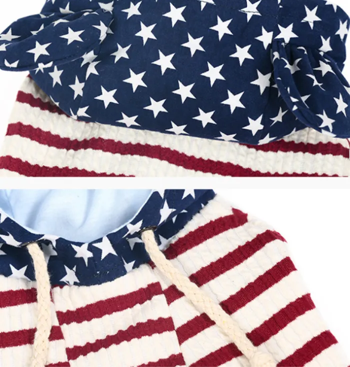 Cat Striped Clothes Cotton Vest Hooodies Basic Apparel For Cats