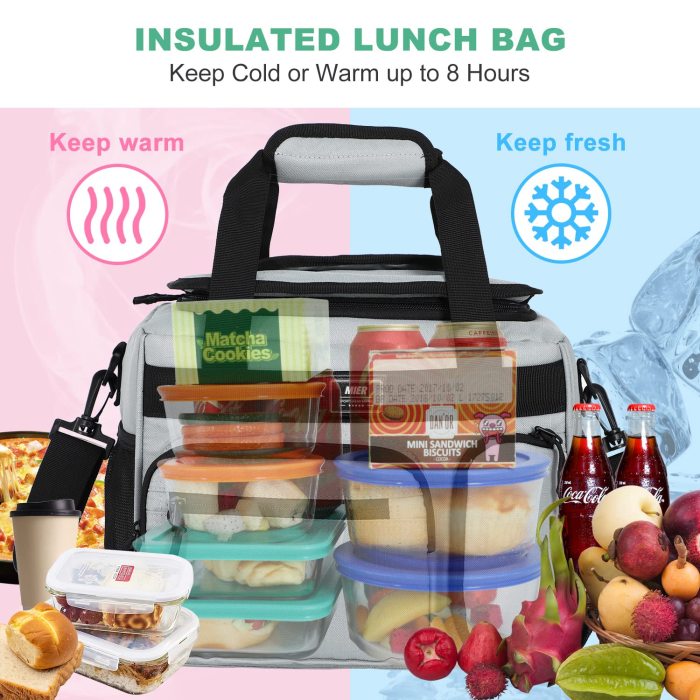 Insulated Soft Cooler Lunch Bag For Men Women