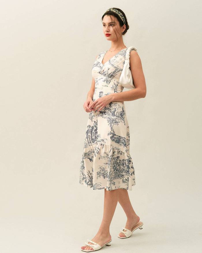 The Floral Sleeveless Midi Dress