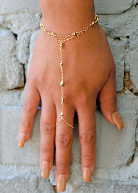 Slave Bracelet Boho Finger Bracelet Ring Chain Attach Friendship Bracelet