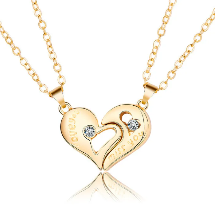 Fashion Lovers`Couple Pendant Attract With Magnet Necklaces Jewelry