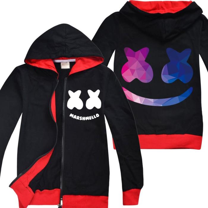 Dj Marshmello Boys Pure Cotton Hoodie And Sweatpants Suit Outfit Set