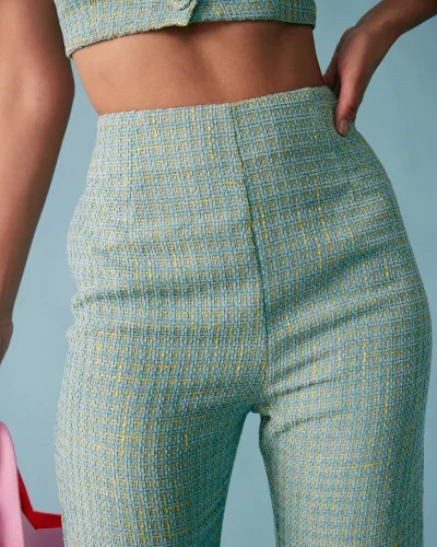 The Plaid Flared Leg Pants