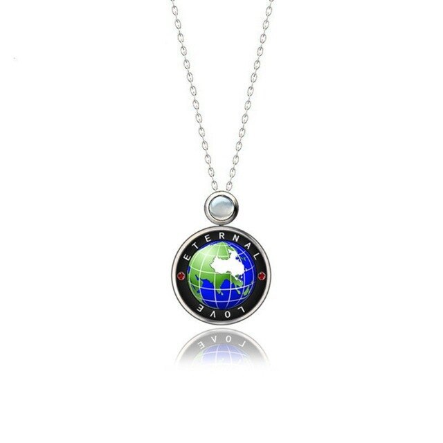 Rotatable Global Eternal Love Necklace 100 Languages I Love You Projection