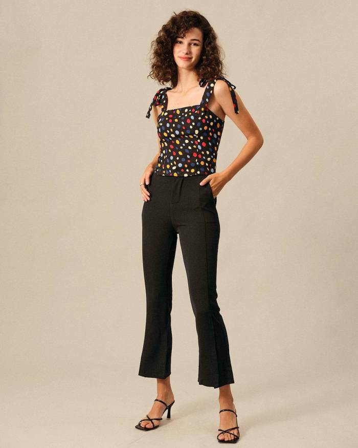 The Polka Dot Tie Strap Cami Top