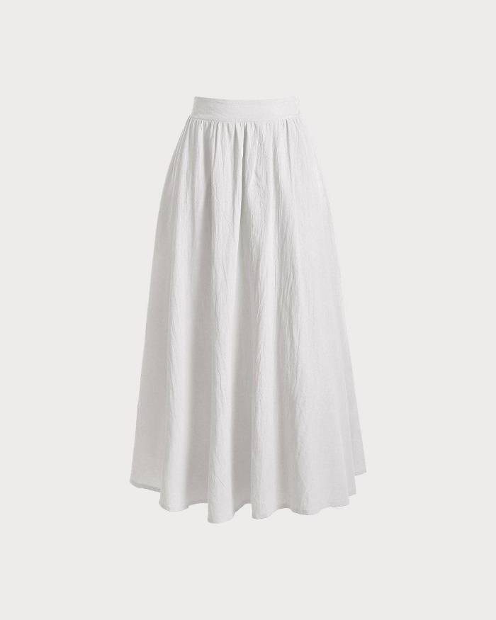 The Puff Sleeve Side Split Skirt Set