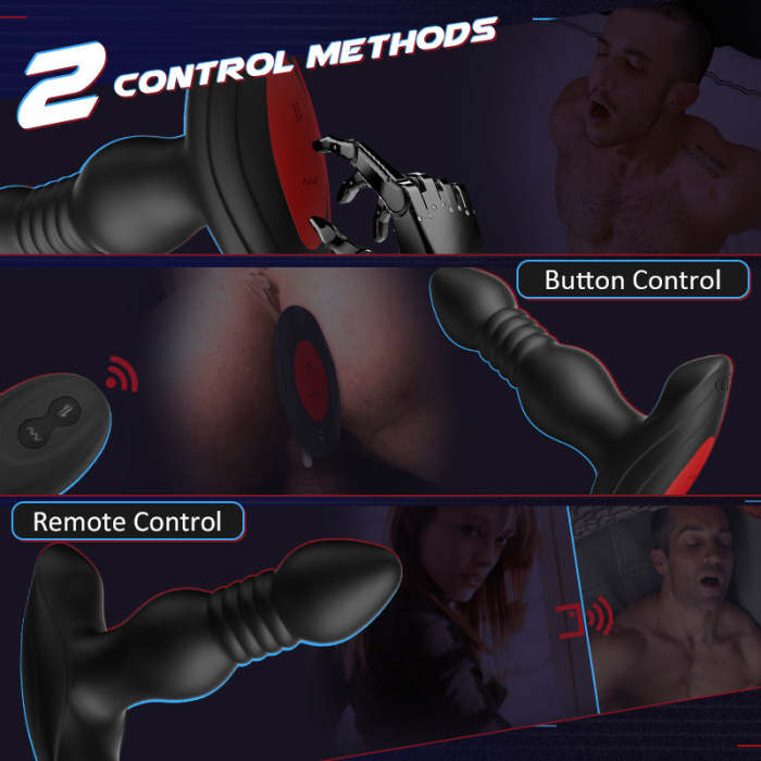 Invader 3 Thrusting 10 Vibrations Anal Plug With Remote Controller