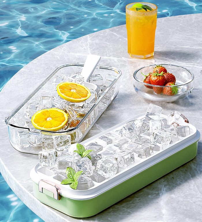 Ice Cube Tray With Lid For Freezer