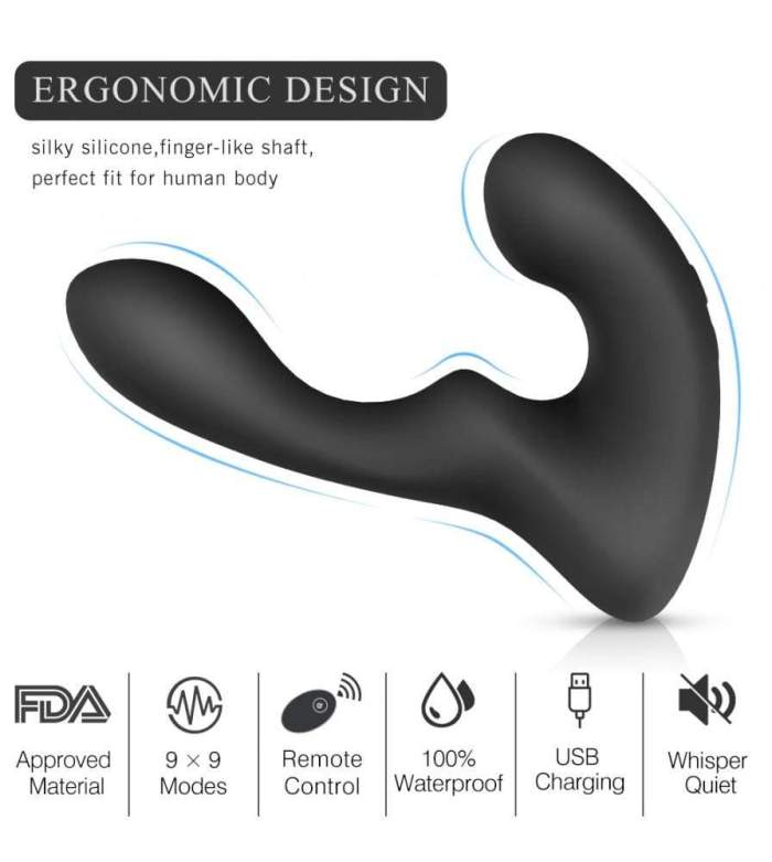 9-Pattern Vibration Double Motor 30° Wave-Motion Prostate Massager