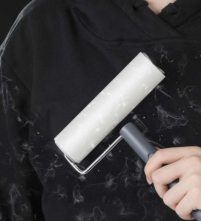 Lint Roller With Extendable Handle（Include 5 Rolls Refills）