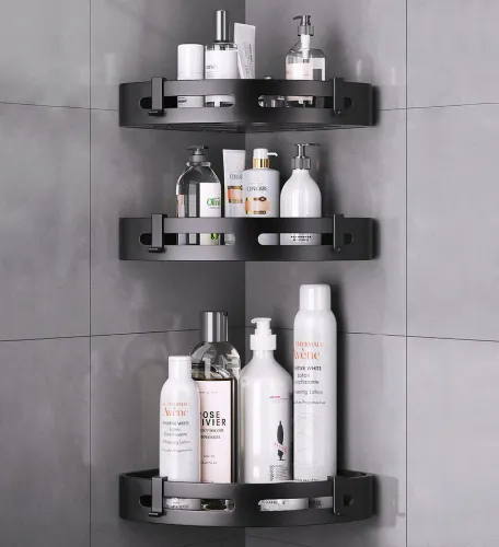 Wall Mount Triangle Aluminum Corner Shelf