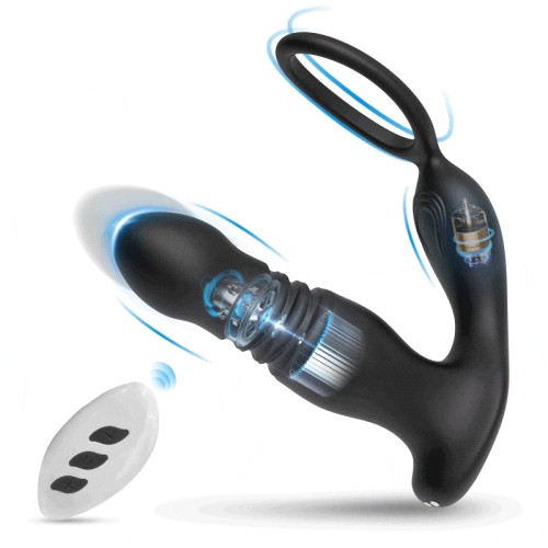 Gurin 7 Vibrations & 7 Thrusts Cock Ring Prostate Massager